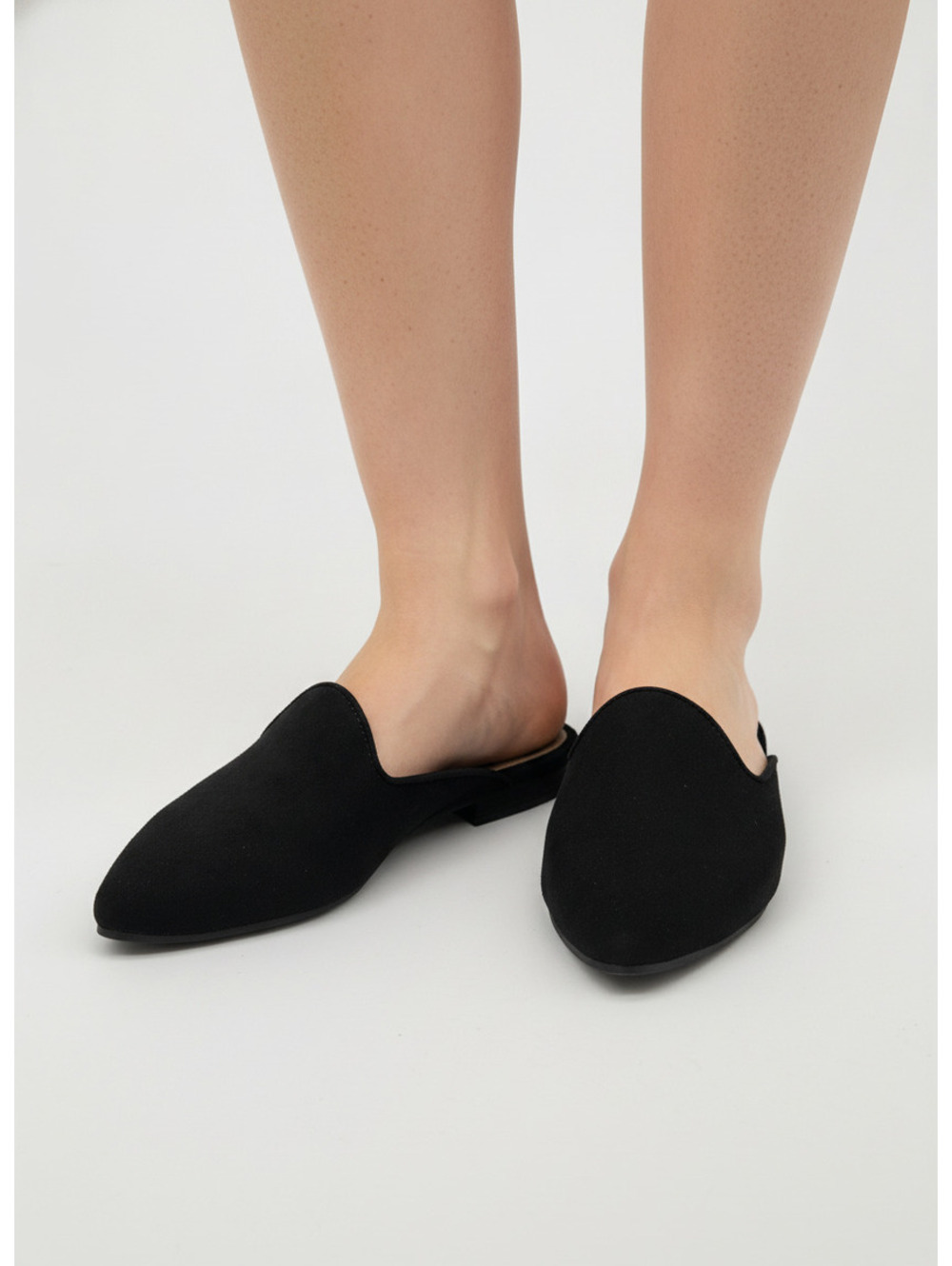 Sun + Stone Ninaf Black Slip-On Mule Flats Size 6.5 M